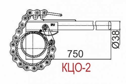 Ключ трубный цепной КЦО-2